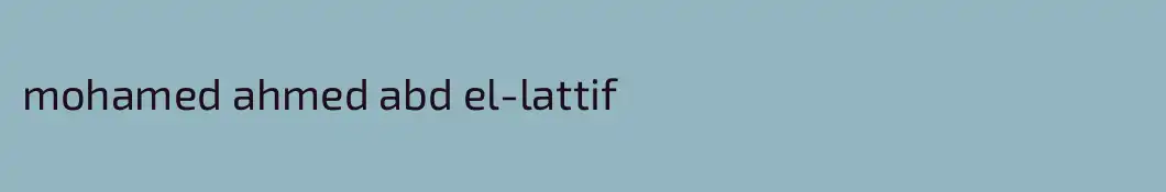 mohamed ahmed abd el-lattif